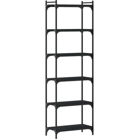 Maison Exclusive - Bücherregal 6 Böden Schwarz 60x30x188 cm Holzw