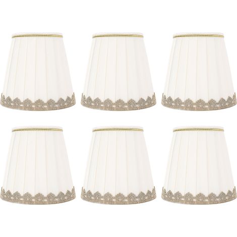 Abat-jour Clip-On Plissé en Tissu pour Lampe de Bureau et Lampe de Sol – Élément de Décor Minimaliste et Polyvalent (Lot de 6 Abat-jour) (1/5)