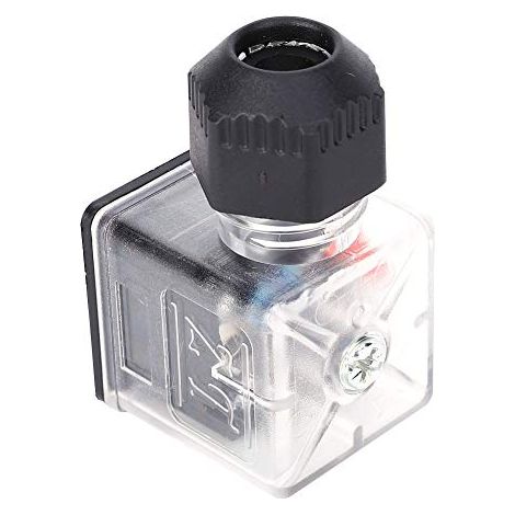 Connecteur pour électrovanne 12V, 5 Pièces Prise Bobine Solénoïde IP67 Étanche, Fiche Transparente avec Voyant Lumineux sans Câble DC, En PA et (1/5)