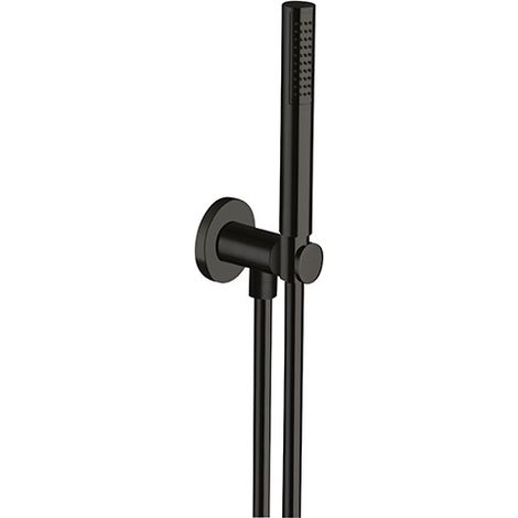 APPLIQUE PRISE D'EAU DOUCHETTE FLEXIBLE CHROME NOIR - CRISTINA ONDYNA PD47572