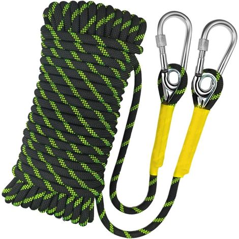 Statisches Seil 10 m x 8 mm mit 2 Karabinerhaken – Nylon-Outdoor-Seil für Camping, Survival, Angeln und Wandern (1/5)