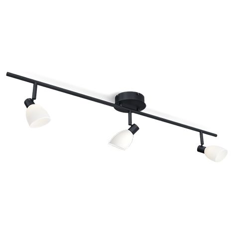 0 PlafondProjecteurBarNoir,OpaleVerre3xG9