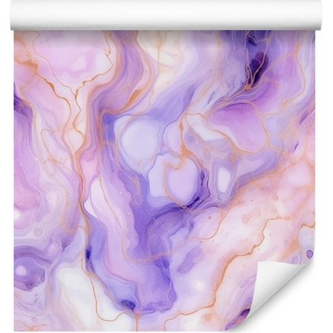 Carta da parati color lavanda inchiostro e rosa cipria per soggiorno e camera da letto, 50x1000 cm (1/5)