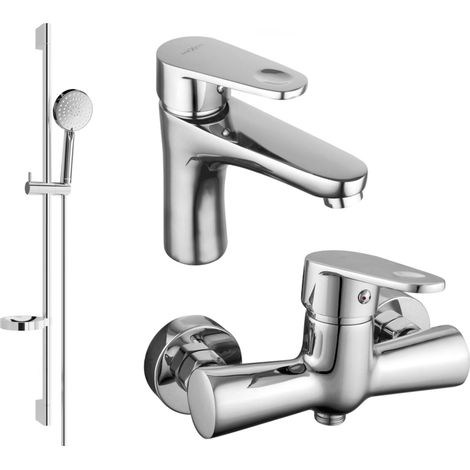 Ensemble de douche Mexen Kama DS75, chrome - 72504DS75-00 (1/4)