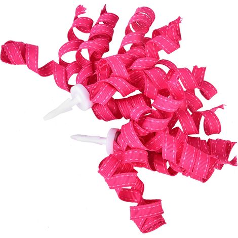 paire de rubans décoratifs pour guidon de vélo/trottinette enfant, avec pompons bouclés. (1/5)