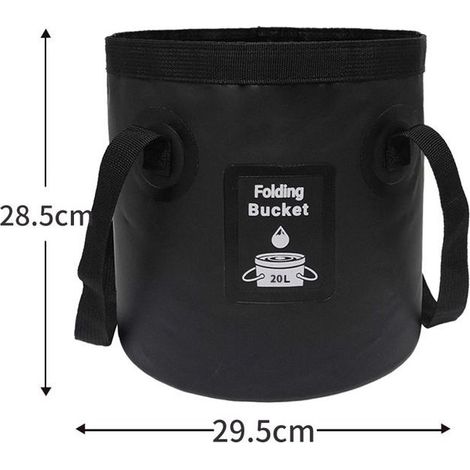 Seau Pliables-Grande Capacité 20L-Seau de pêche Pliable Portable, Multifonctionnel-pour la Pêche,Camping,Jardinage,Bassin de Lavage (1/5)