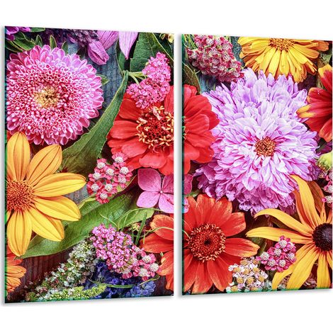 Schneidebrett aus Glas, 2 x 30 x 52 cm, Blumen (1/5)