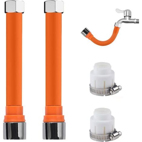 2 Pièces Rallonge Robinet Cuisine, Flexible Robinet Cuisine Pivotant à 360°, Universel Prolongateur Robinet, Extension Robinet, Rallonge de Robinet, Faucet Extender pour Cuisine Salle de Bain (1/5)