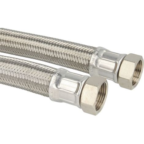 Flexible de raccordement 700 mm 3/4’’ FF x 3/4’’ FF en acier inox