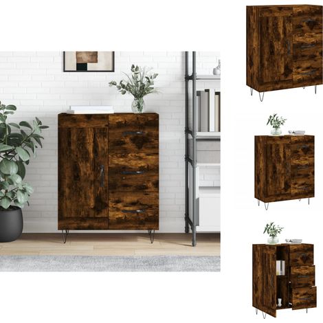 Sideboards - Living Sideboard Räuchereiche 69,5x34x90 cm Holzwerkstoff (1/5)