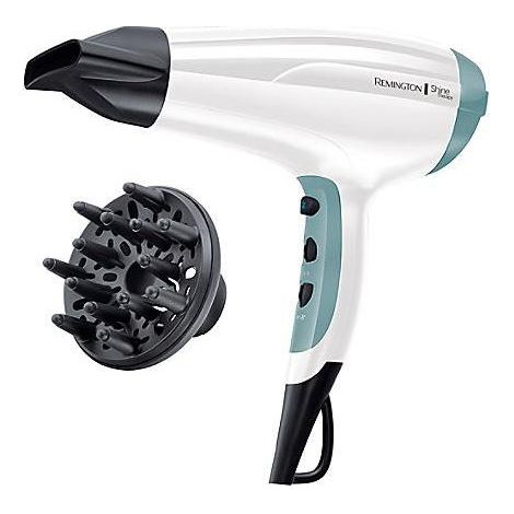 Remington D5216 Shine Therapy Asciugacapelli 2300W Ionico Ceramica 2 Velocita' 3 Temperature Concentratore e Diffusore colore Bianco (1/2)