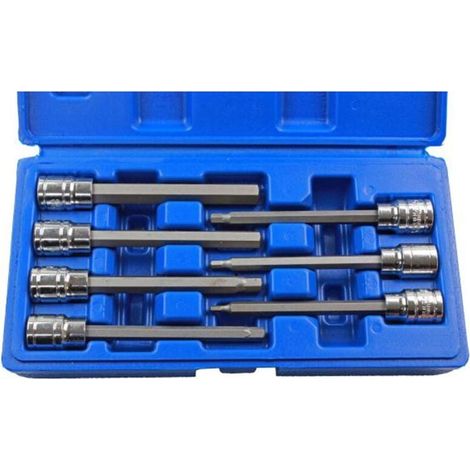US Pro B1123 Coffret de 7 douilles à embouts hexagonaux pour clé Allen 3-10 mm