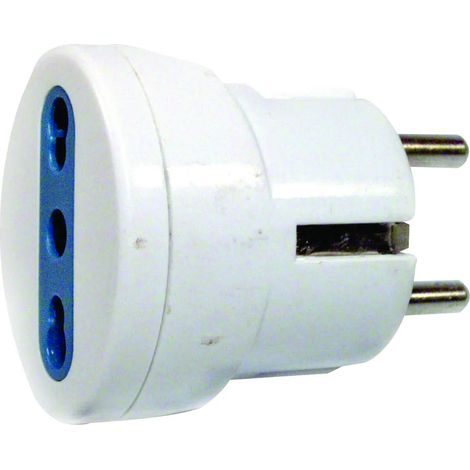 ADATTATORE SPINA SCHUKO-PRESA 10/16A FAEG BIANCO