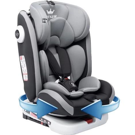 Siège auto pour enfant, rotation à 360°, connecteur ISOFIX, ceinture à 5 points, plage de poids : 9-36 kg, compatibilité d'âge : 0-12 ans (1/5)