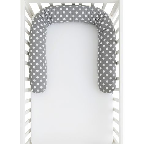 Paracolpi per lettino a rotelle Minky Pillow 200cm - pois grigi (1/5)