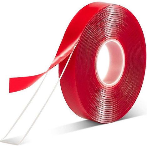 Ruban adhésif double face ultra-résistant - 1/2 po x 10 pi, acrylique, adhésif puissant, amovible, transparent, pour la réparation de tapis, les murs de bureau à domicile et les travaux manuels. (1/5)