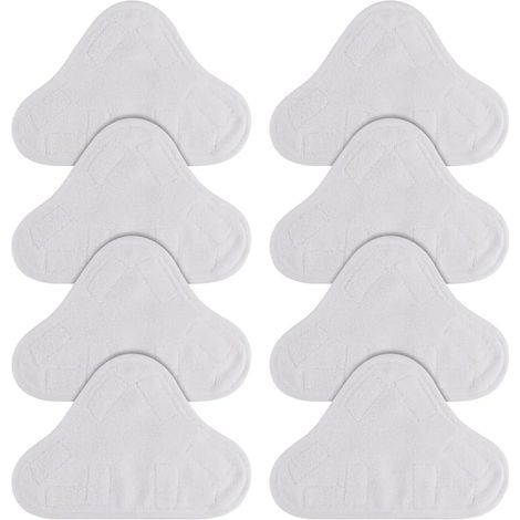 Lot de 8 chiffons de rechange en microfibre pour balai vapeur H2O Mop X5. lavables pour housses de nettoyage de sol H20 x 5 (1/5)