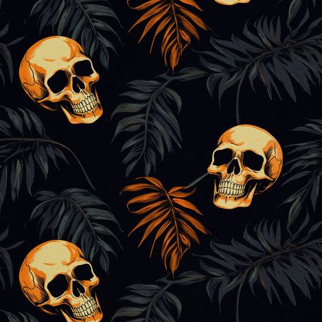 Tela decorativa para exteriores Oxford - Motivo de calavera I DX4133 (1/5)