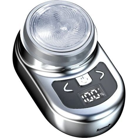 Rasoir éLectrique Portable Rasage de Poche pour Mini à Barbe Affichage Puissance LCD Rechargeable Voyage Domicile-B (1/4)