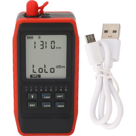 Compteur de puissance optique, détecteur de ligne réseau, traceur de fil, testeur de câble à Fiber optique intégré avec LED NF-908 (1/5)