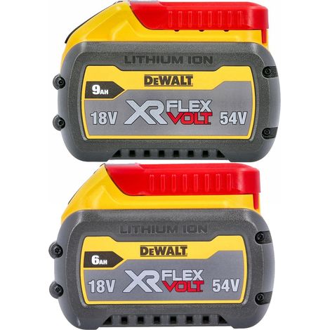 Dewalt 18v / 54v XR FLEXVOLT Twin Pack DCB547 + DCB546 9.0ah + 6.0ah Battery