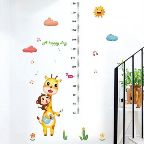 Bardusch-Autocollant mural règle hauteur croissance DIY enfants stickers mesure tableau (1/5)