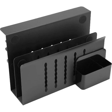 Bureau Organisateur Latéral, Rangement Suspendu pour Bureau Plat, Support de Bureau à Fixer sur le Côté, Pochettes de Rangement pour Espace de Travail, Organiseur de Bureau Compact et Pratique (1/5)