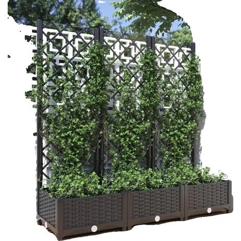 Jardinière, Grande Taille, Design Facile à Nettoyer, Noir (1/2)