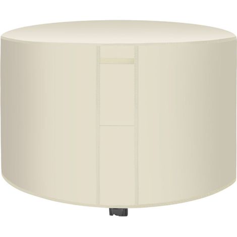 Schutzhülle für Gartentische, Schutzhülle für Gartenmöbel, wasserdichte Gartentischabdeckung, Schutzplane, 12075 cm, Beige