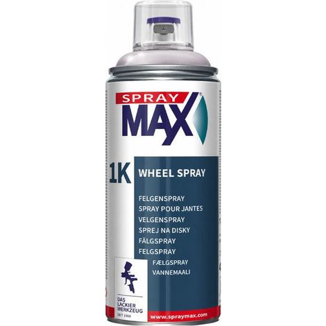 Bombe de peinture - Pour jantes - Argent - Excellente résistance - SprayMax - 400ml