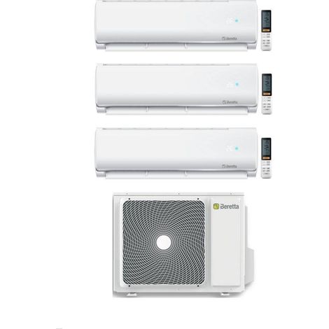 Beretta Climatizzatore Trial split Breva 9+9+18 con EX24000-4 R-32 Inverter Wi-Fi Optional Classe A++
