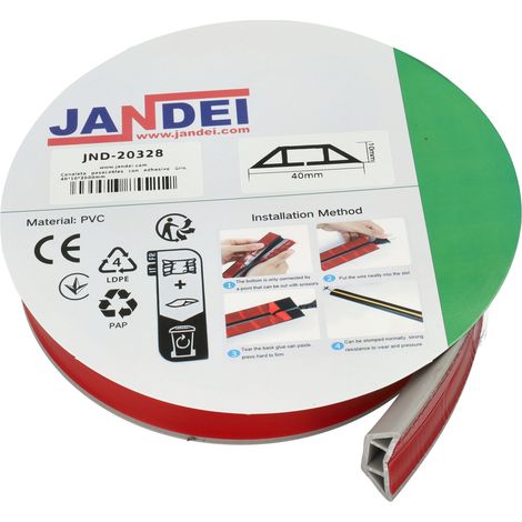 Jandei - Canaleta pasacables con adhesivo Gris 40102000mm
