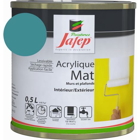 Peinture acrylique Turquoise mat Jafep 0,5l (1/5)