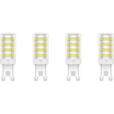 Ampoules LED G9, 7W (Équivalent à 50W), Blanc Froid (6000K), AC220-240V, Sans Scintillement, Non Dimmable, 700 Lumens, IRC80, Pack de 4 - (Blanc Froid, 7W) [Classe énergétique A+] (1/5)