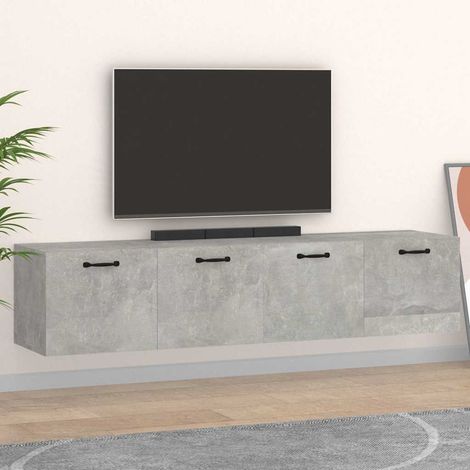 vidaXL Wall Cabinets 2 pcs Concrete Grey 60x36,5x35 cm Engineered Wood (1/5)