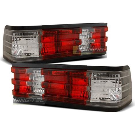 Paire de feux arriere Mercedes W201 / 190 82-93 rouge blanc-27335999