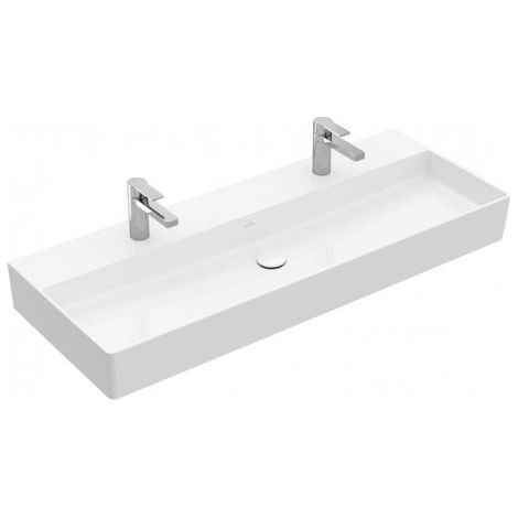 Villeroy & Boch Memento 2.0, lavabo suspendu, 1200 x 470 mm, sans trop-plein, poli, 4A22CG, Coloris: Ebène, Céramique Plus - 4A22CGS5