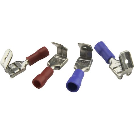 Abzweigflachstecker-Set 1,5/2,5mm² Inhalt 10x1,5 mm rot, 10x2,5 mm blau Anderenhülse