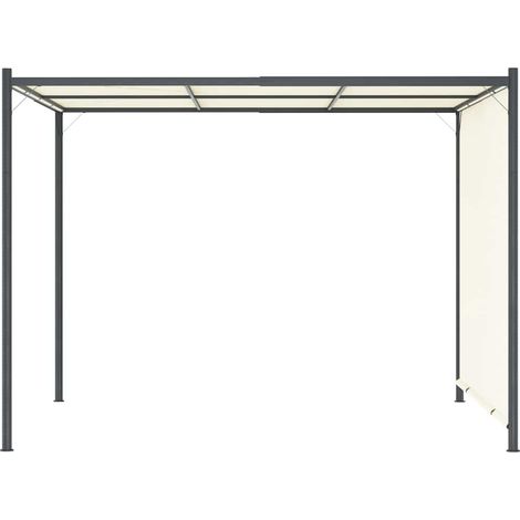 Maison Exclusive - Pergola avec toit réglable Crème Blanc 3x3 m Acier (1/5)
