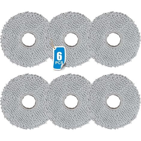 Lot de 6 chiffons de nettoyage pour robot aspirateur iRobo t Roomb a Plus 405 Combo +, Plus 505 Combo, accessoires de balai en microfibre lavables (1/4)
