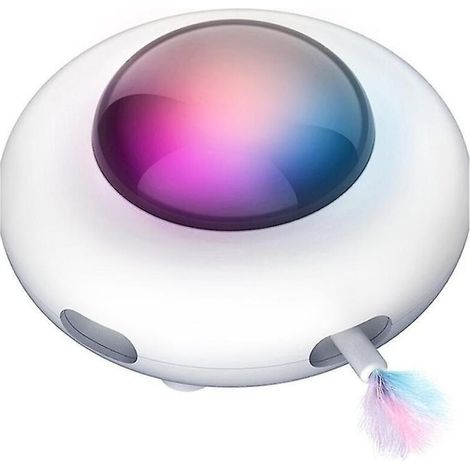 Smart Cats Teaser Stick UFO Spielzeug Katzen Drehteller Elektrisches Katzenspielzeug, das sich automatisch in ein elektrisches Spielzeug verwandelt.