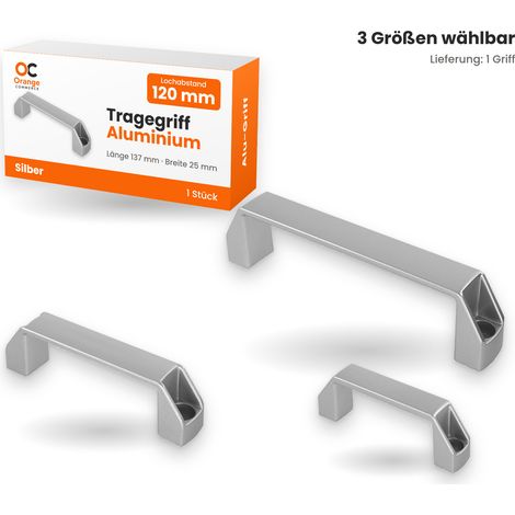 Aluminium Tragegriff Schwarz Silber 90 mm (1/5)