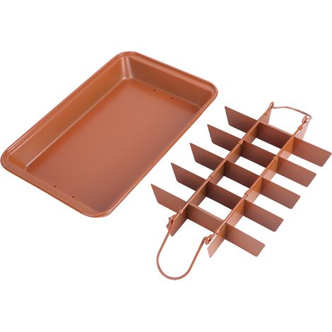 Moule à brownies antiadhésif, moule à gâteau au chocolat avec séparateurs, ustensile de cuisine (1/5)