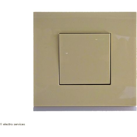 Hager – Poussoir Gallery complet dune – Tension 250V – Courant 10A – Mécanisme inverseur pour contrôle éclairage intérieur