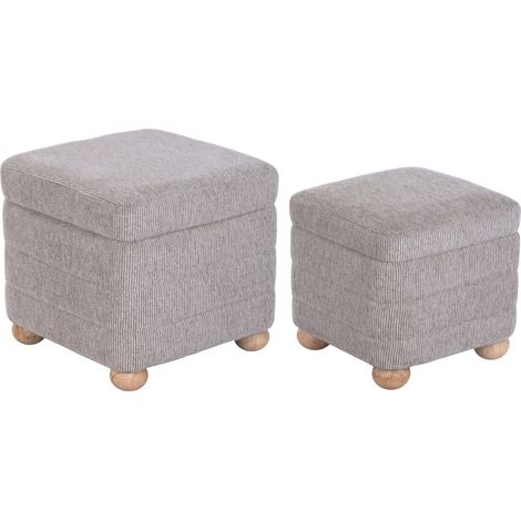 Reposapies Set 2 Poliester 43X43X40 Almacenaje Int (1/5)