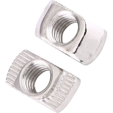 Écrou à tête marteau à rainure en T, fixation en acier au carbone nickelé pour profilé en aluminium (EU30 M515,58) (1/5)