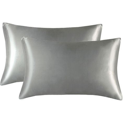 Filiyano – oreiller en soie 51 – Taies d'oreiller en soie 51 x 66 cm - Lot de 2 (1/4)
