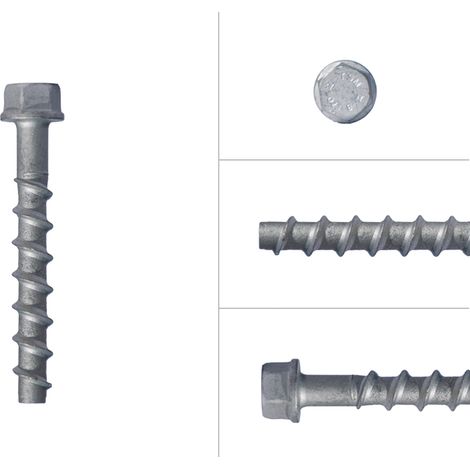 Betonschrauben Verzinkt M8 x 80 mm Sechskantkopf SW13 - Karton a
