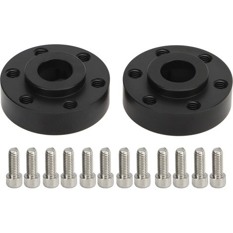 2 Pièces Jantes Hex Hub Laiton 1.9 2.2 pour RC Crawler Axial SCX10 Capra VS4-10, Élargisseur de 6mm / 0.2in (1/5)