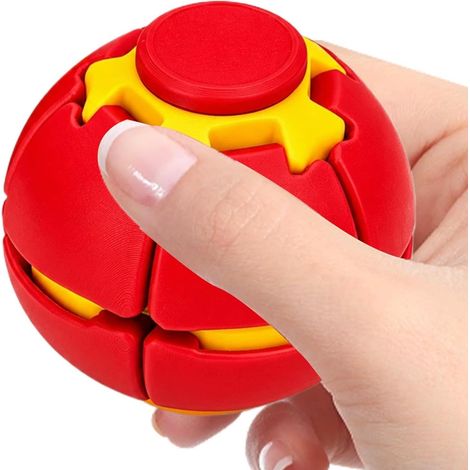 Balle anti-stress imprimée en 3D : appuyez pour la faire tourner. (1/5)